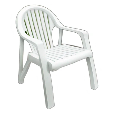 white plastic garden chair sticker