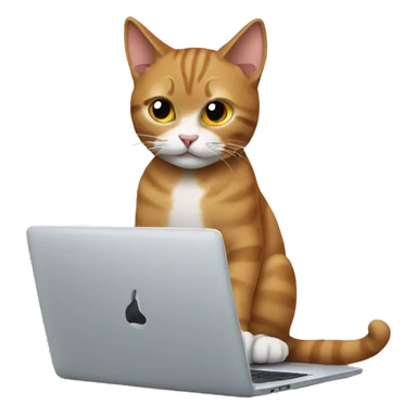 cat broking a laptop sticker