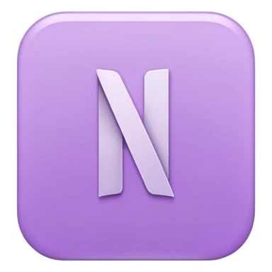 Netflix pretty aesthetic "N" logo in pastel purple sticker