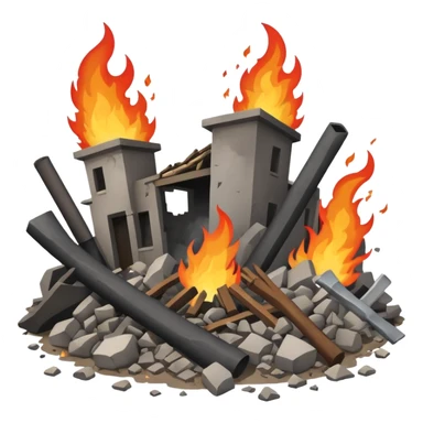 war and destruction sticker