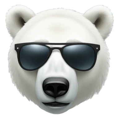 polar bear dj with sunglasses sticker