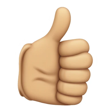 Thumb up but top part cruled in a bit sticker