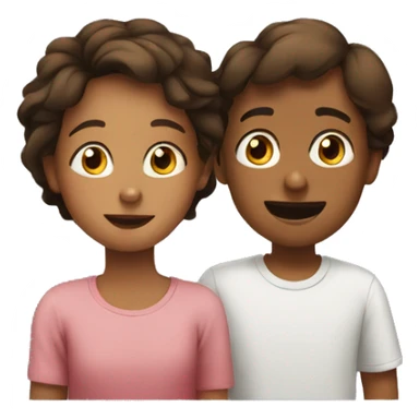 mom and son loking at eachother sticker