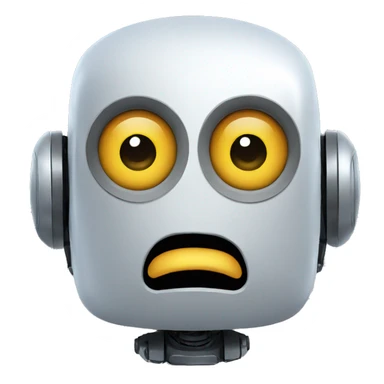 surprised robot sticker
