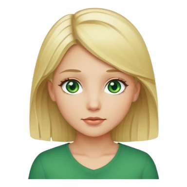 Girl blonde Green eyes sticker