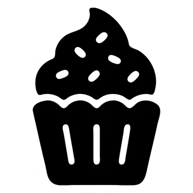 cupcake with pink icing and sprinkles sticker