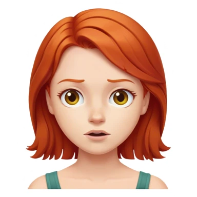 Shrug red head sticker