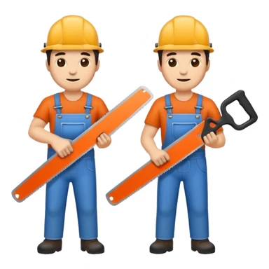 men with saws sticker