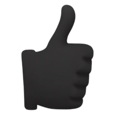 two thumbs up silhouette sticker