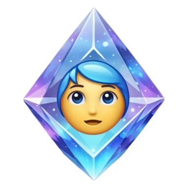 Galaxy within a crystal sticker