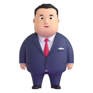 fat US official in a suit sticker