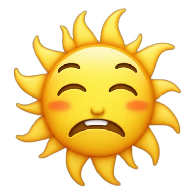 sun crying with tears sticker
