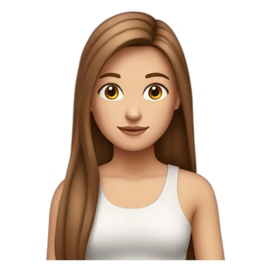 white-girl-with-long-straight-brown-hair-wearing-crop-top sticker