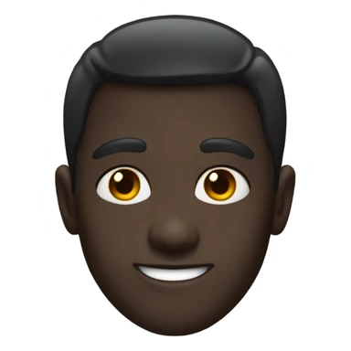 smiling dark-skinned male portrait smaller eyes sticker