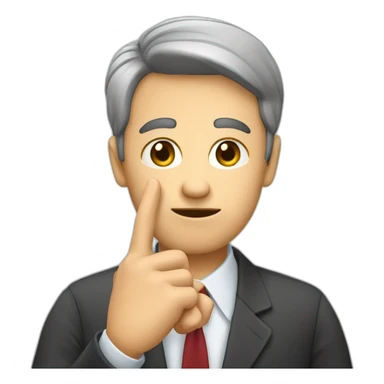 a office person doing pinched fingers italian gesture sticker