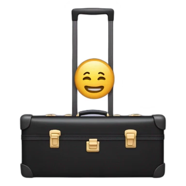 valise noir de profil  sticker