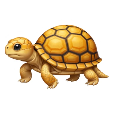 A young very small yellow tortoise sticker