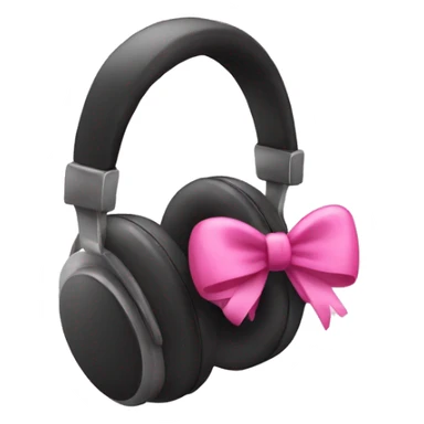 headphones with a mini pink bow sticker