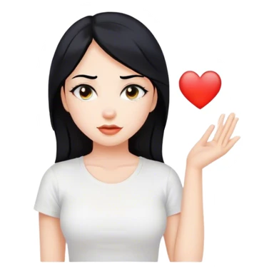 a beautiful woman names Лиза with black hair and a white t-shirt that says Скандализа sticker