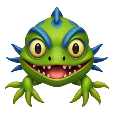 generate an image of murloc close his mouth sticker