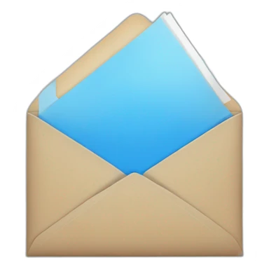 blue with white spikes envelope sticker