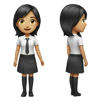 A young girl,Wear professional attire，Welcome gestures sticker