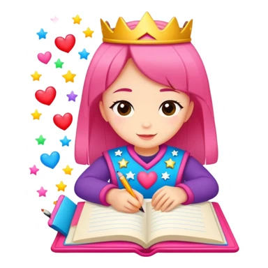 Let's write pek iyi in the middle and decorate the edges with hearts and stars. sticker