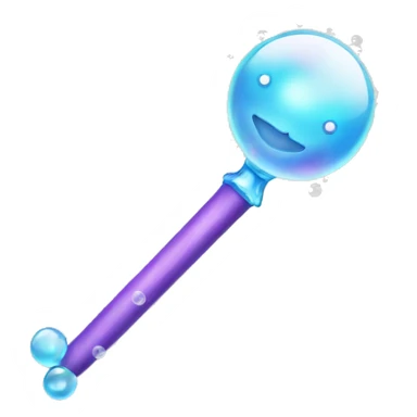 Galinda wand with bubbles surrounding it sticker