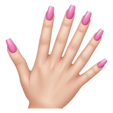 Cute acrylic nails on 5 fingers sticker