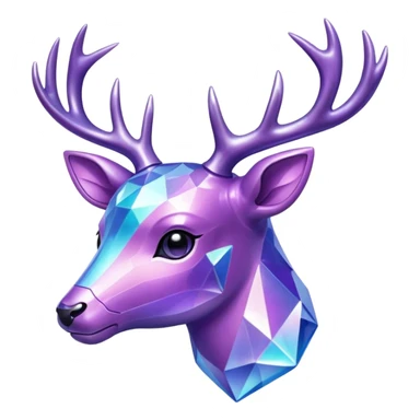 glitter purple and cian pokemon crystal deer sticker