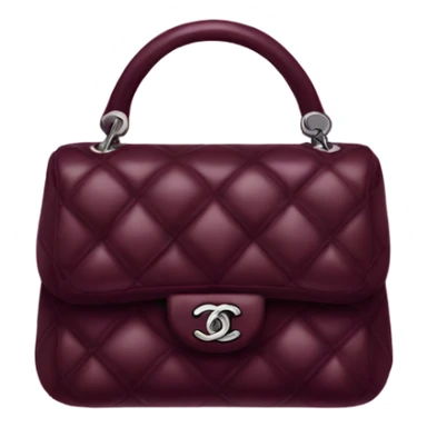dark Burgundy Chanel bag sticker