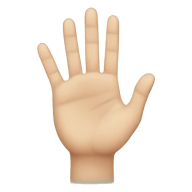 Hand holding up 4 fingers sticker