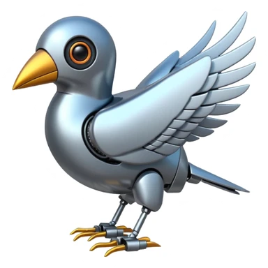 robotic bird sticker