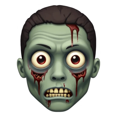 black man as a zombie with one eye missing sticker