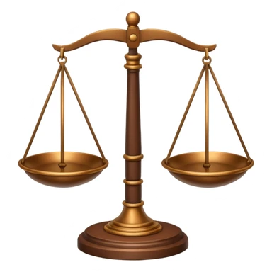 Make a scale in law school emoji symbol in color brown ⚖️ this one sticker