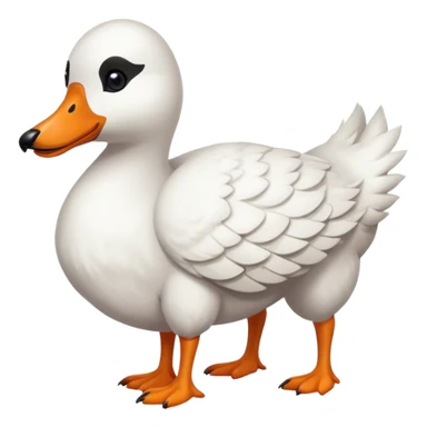 Dog body with goose head sticker