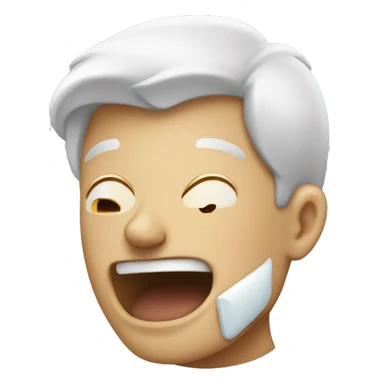 White man crying with woman laughing sticker