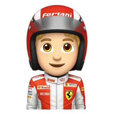 kimi raikkonen in a ferrari suit sticker