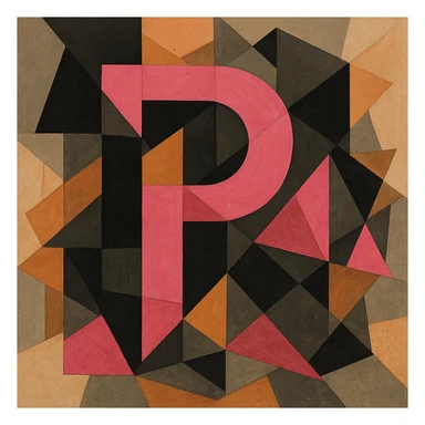 BLACKPINK-inspired object, black and pink colors, geometric and artistic interpretation sticker