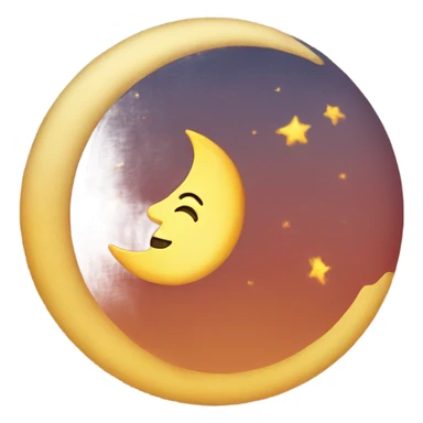 Sun kissing moon  sticker