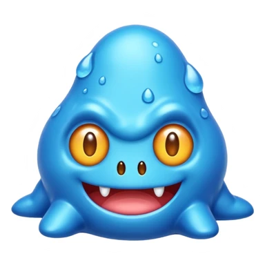blue slime monster sticker