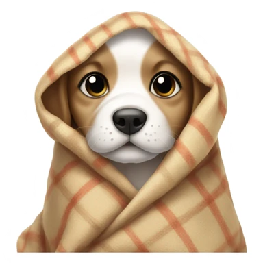 Puppy in a blanket  sticker