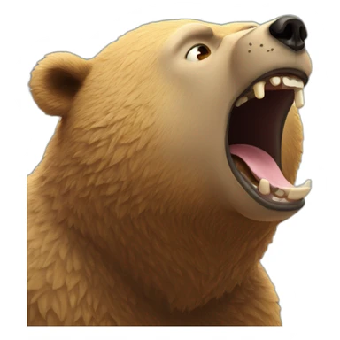 bear snorting out nostrils sticker