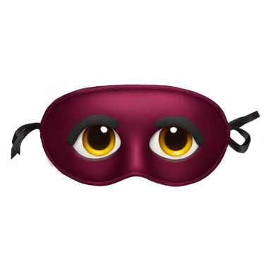 Bordeaux red silk eye mask sticker