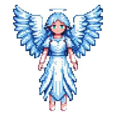 ice angel with frosted wings sticker