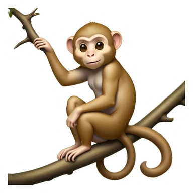 cinematic-Macaques-realistic-full-body-sitting-emoji,-slim-agile-frame-poised-on-a-branch,-long-tail-curled-slightly,-head-tilted-dramatically,-bright-playful-eyes-exuding-mischief,-simplified-yet-realistic-focused-features,-highly-detailed,-glowing-with-an-almost-sarcastic-glow
 sticker