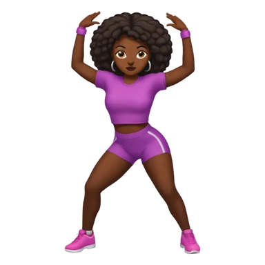 black baddie twerking, bold attitude sticker