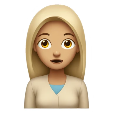 Beige confused girl  sticker