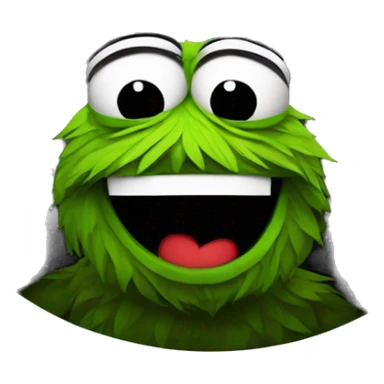 oscar the grouch inside metal trash can sticker