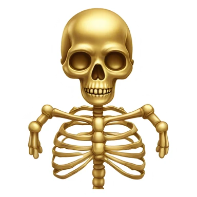 golden skeleton  sticker